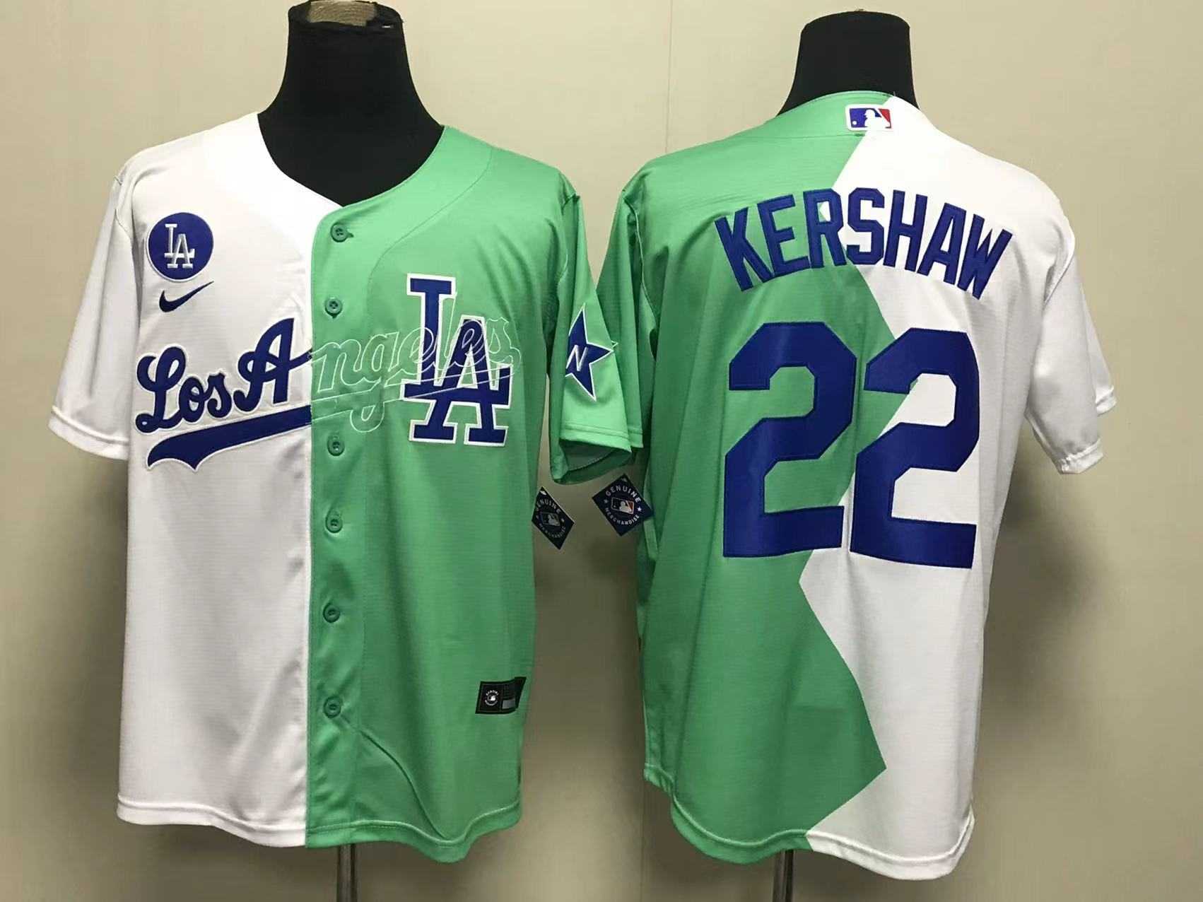 Los Angeles Dodgers #22 Clayton Kershaw White Green 2022 Celebrity Softball Game Cool Base Jersey,We sell and wholesale Los Angeles Dodgers #22 Clayton Kershaw White Green 2022 Celebrity Softball Game Cool Base Jersey on line form chian!